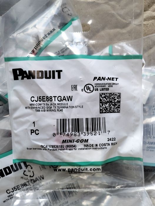Модуль Panduit mini-com rj45 utp