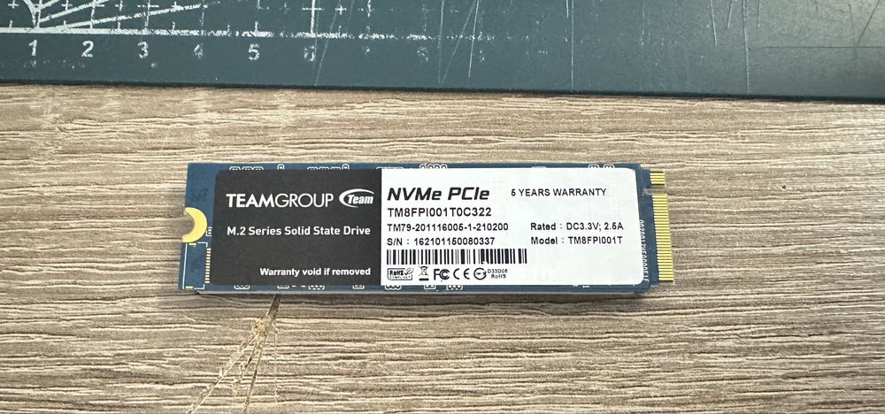 1TB NVMe SSD TeamGroup T-Force Cardea IOPS (з радіатором)