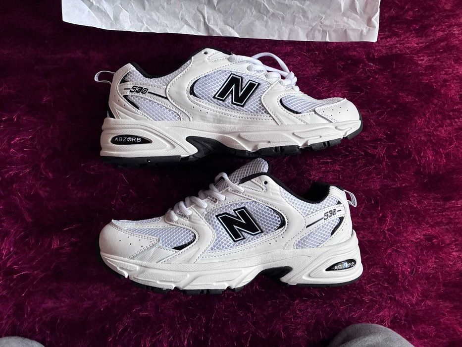 New Balance 530 branco/preto – novos