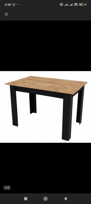 TANI stół do jadalniStół 120x80 Dąb Artisan/Czarny