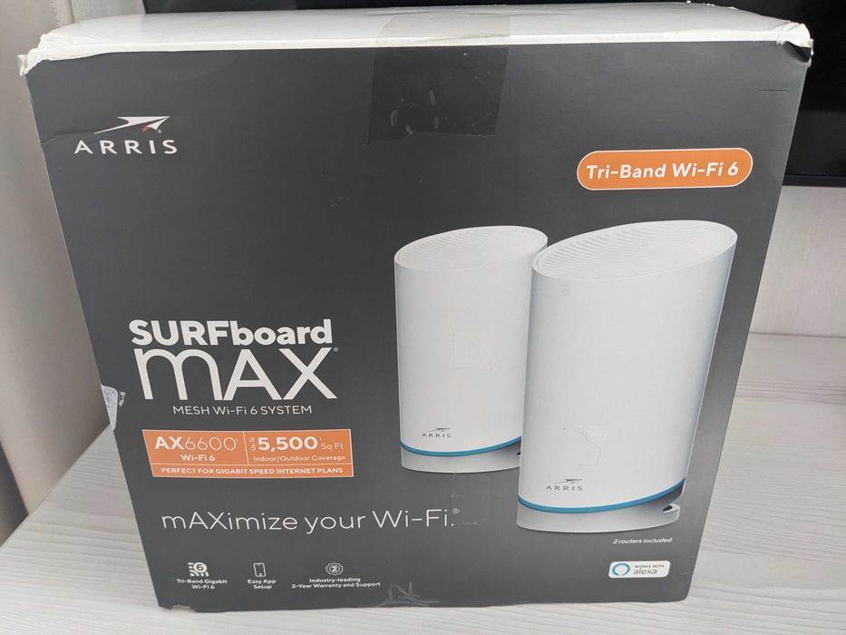 ARRIS SURFboard mAX Mesh Wi-Fi6 System (W121,AX6600,4x4,up to 4.8Gbps)
