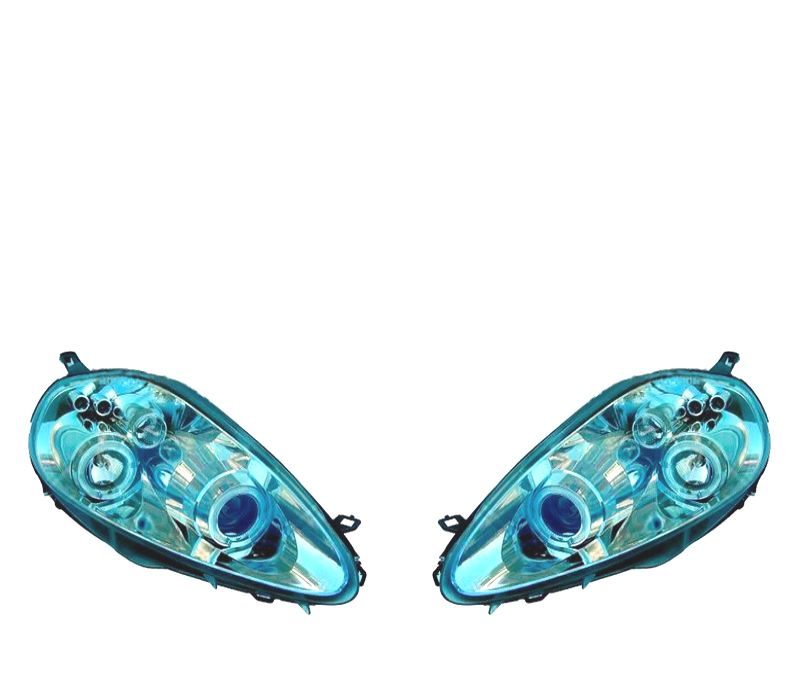 FARÓIS FIAT GRANDE PUNTO 05-08 ANGEL EYES FUNDO CROMADO