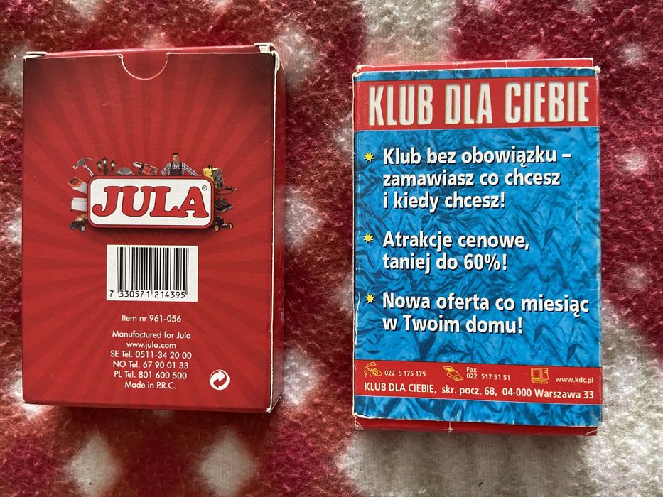 Karty do gry dwie talie