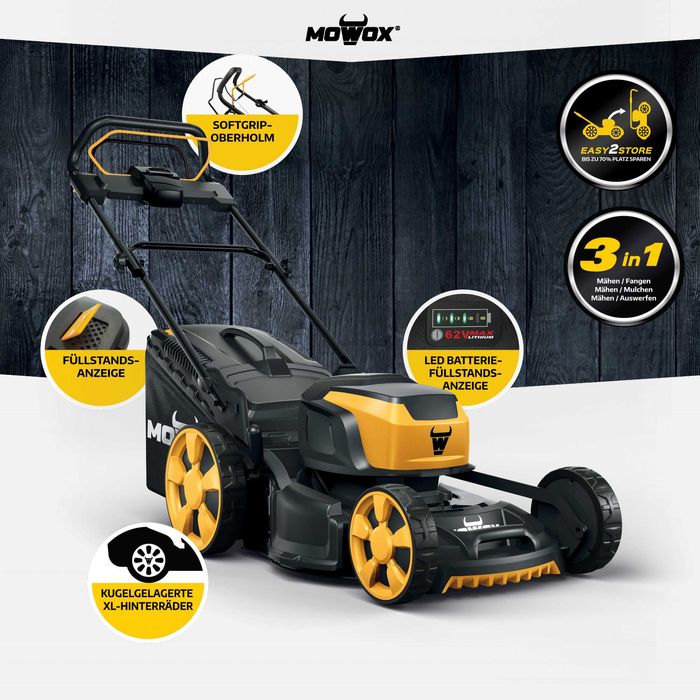 Аккумуляторная самоходная газонокосилка Mowox EM 4662 SX-Li с АКБ