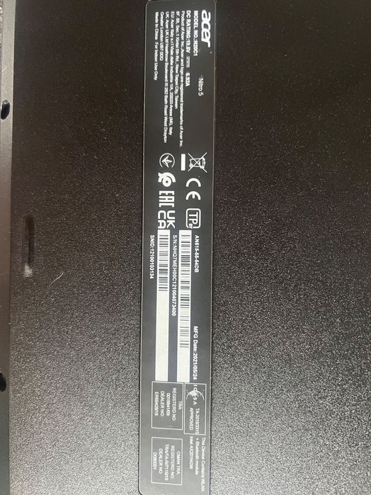 Acer Nitro 5 AN515-57 – uszkodzony na części cena za klapę