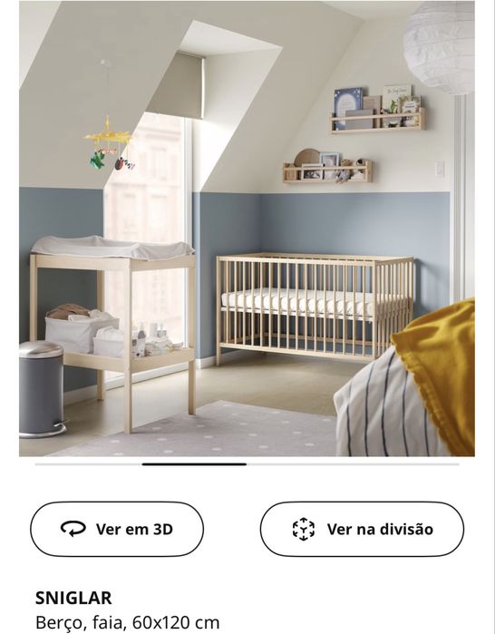 Berço IKEA Faia, 60x120 cm