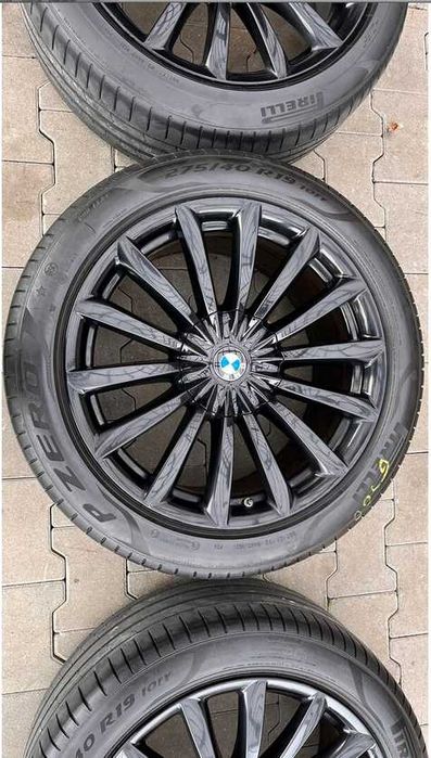 Felgi,Koła oryginalne BMW 7 G11 G12 19" 8,5+9,5 opony, czujniki