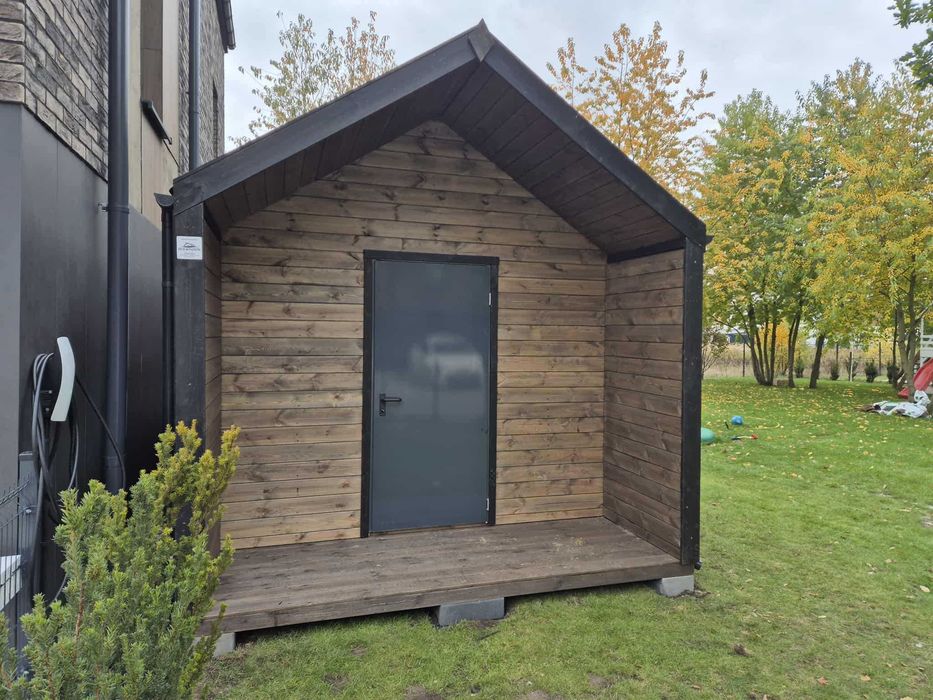 • • • • Domek narzędziowy • • • • D25 5x3,5 m z tarasem DREWNOTRIK
