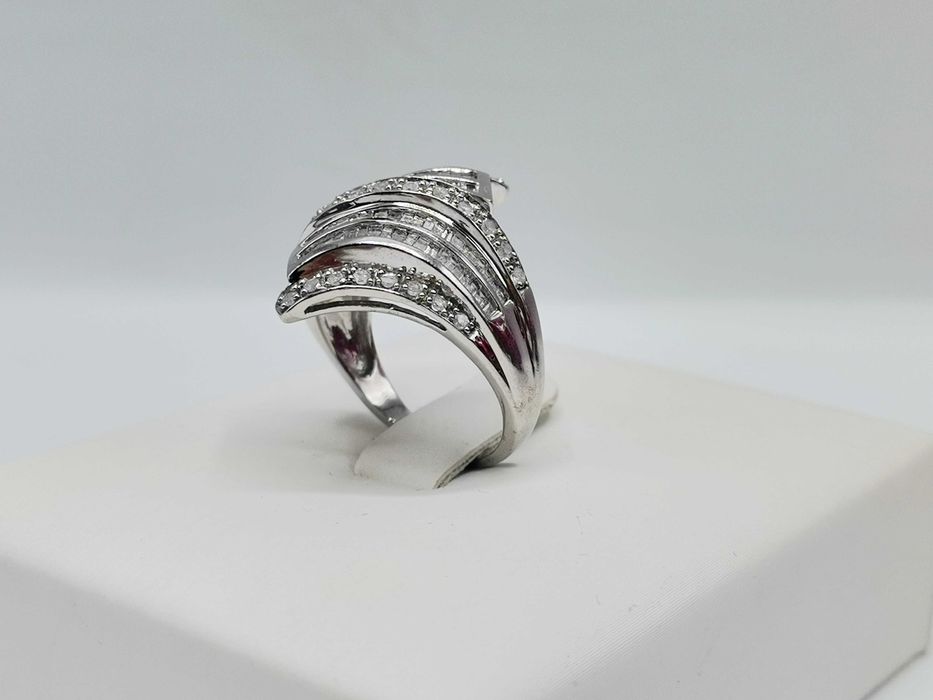 Pierścionek z brylantami- 1 ct, białe złoto, Diament, Piotrkowska 76