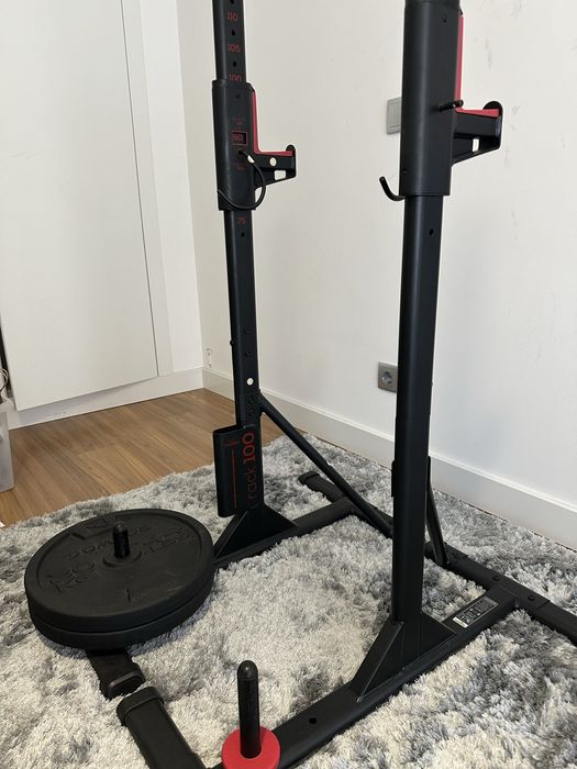Racks musculação + 2 discos 20kg cada