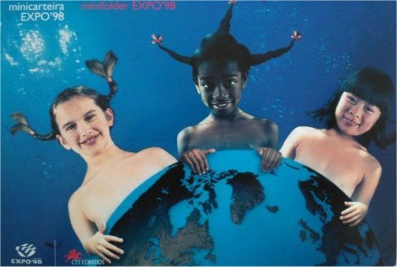 mini carteira Expo 98 - 2 Blocos Filatélicos
