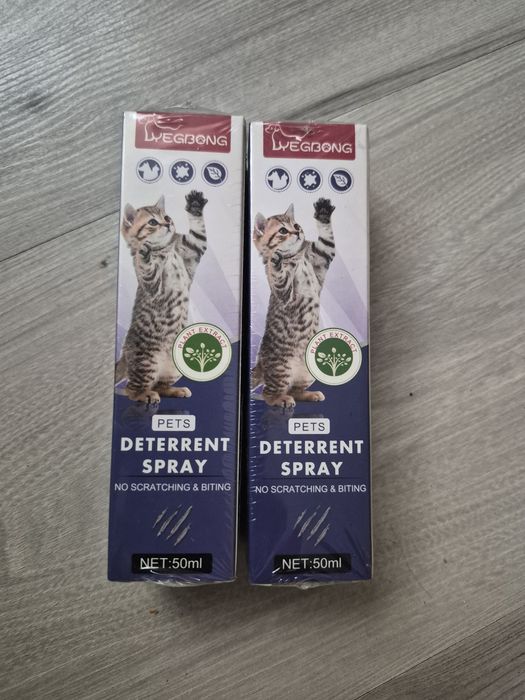 Spray odstraszający dla kotów przeciw drapaniu i gryzieniu mebli