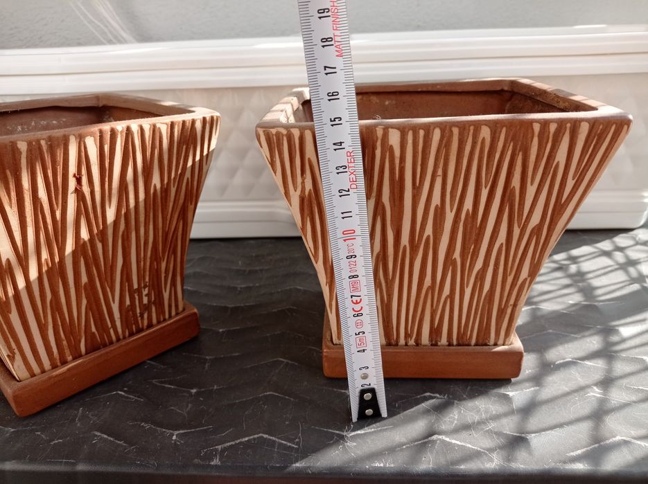 Donica, osłona, kamień na kwiaty i zioła,balkon,taras - 2 szt KOMPLET