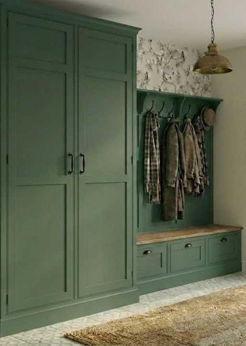 Szafa do zabudowy, wnękowa, z drewna, retro, w stylu angielskim