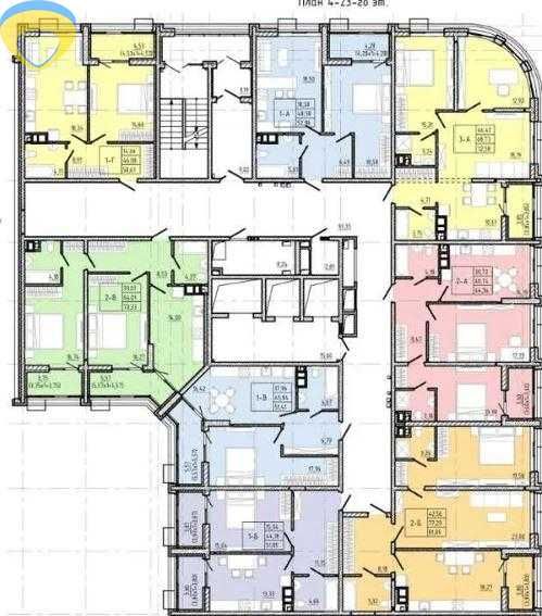 2-кімнатна квартира 73,3 м² • ЖК Modern 2.2 • 6 ст. Великого Фонтану