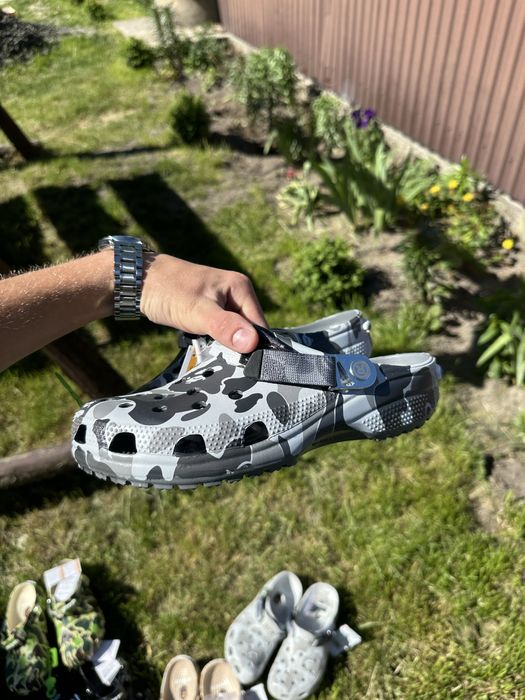 Crocs х Варе тапочки, крокси бейп,тапки, crocs a bathing ape