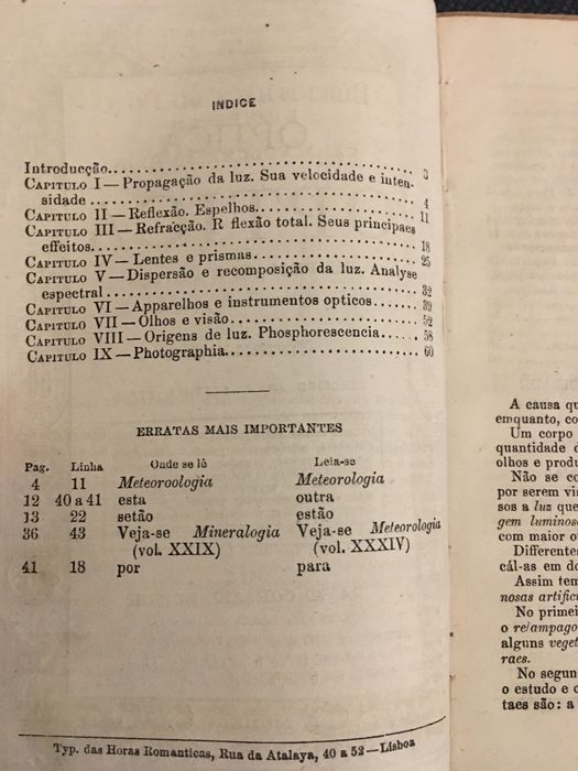 Meteorologia/Calor/Óptica/Electricidade/Astronomia Photographica