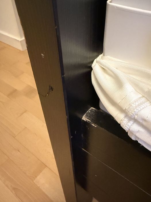 Łóżko IKEA Hemnes czarnybrąz + stelaż lonset
