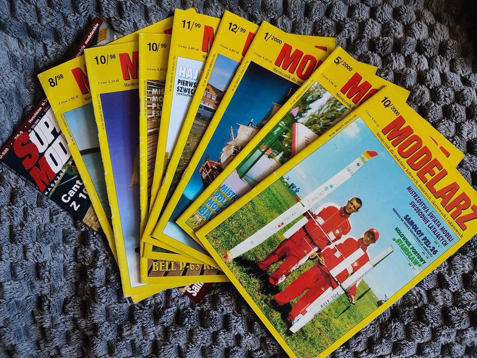 Modelarz 8 NUMERÓW (lata 98-2000) z PLANAMI MODELÓW (lub na sztuki)!