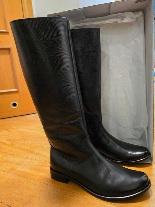 Buty skórzane damskie (kozaki) 7 MIL, r.41 - nowe