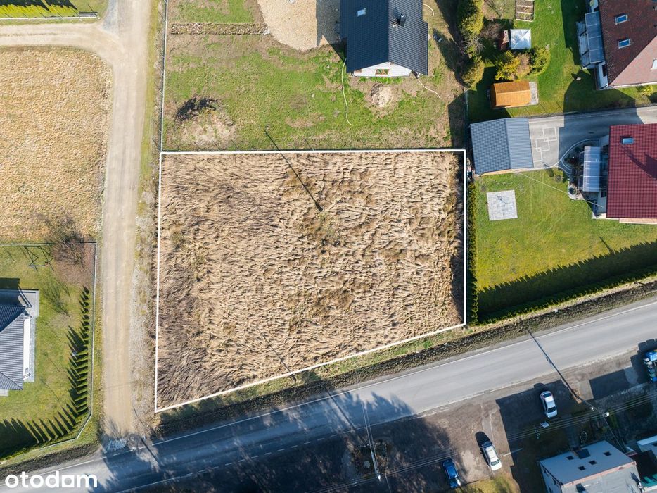 Jawiszowice – działka budowlana 1465 m² | MPZP | Media przy działce
