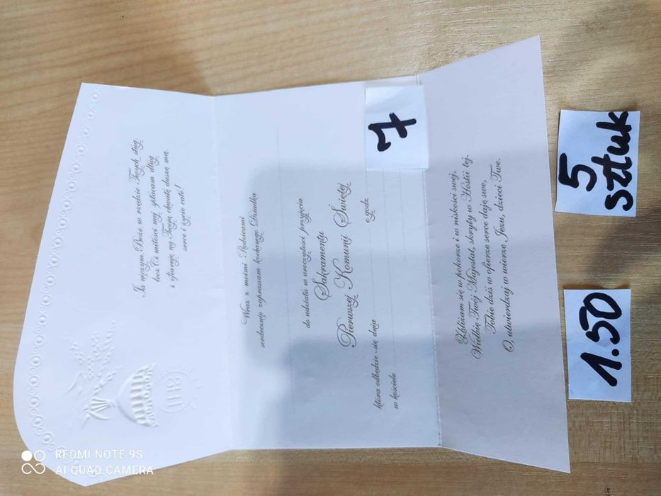 Sprzedam zaproszenia