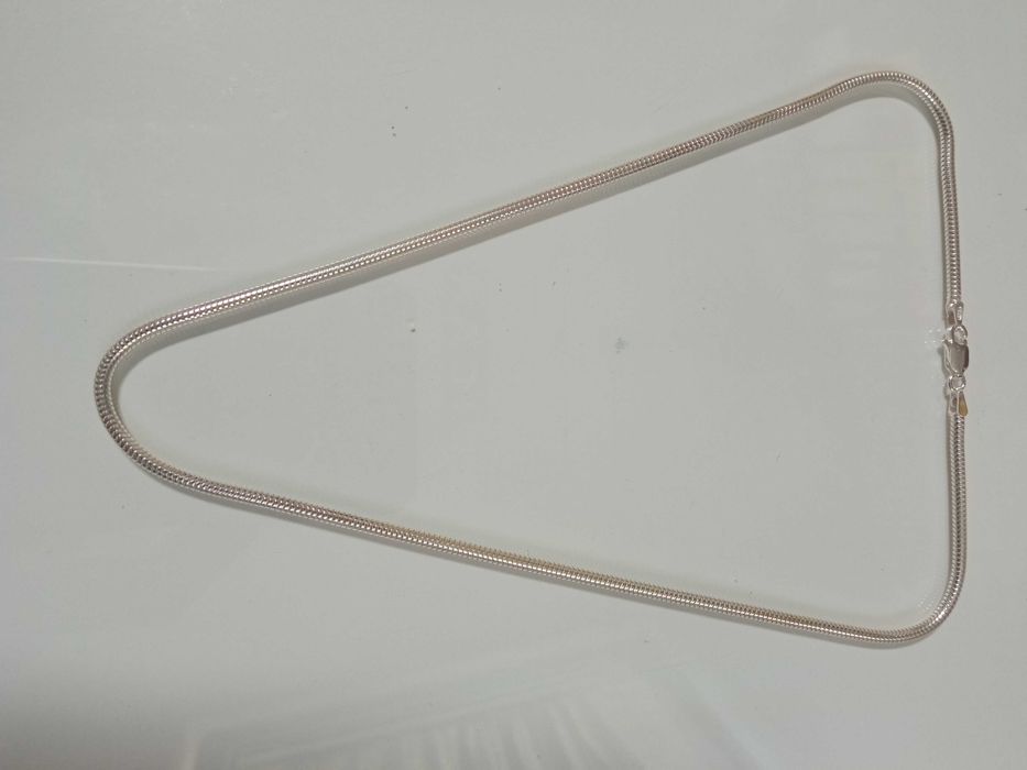 Elegancki naszyjnik łańcuszek 42 cm Splot Linka żmijka Sterling Silver 925