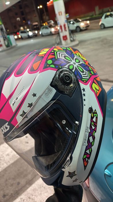 Capacete de mota para mulher
