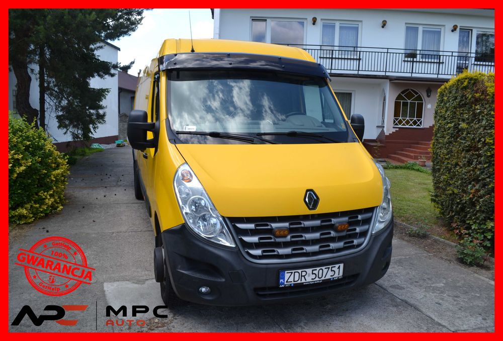 Renault Master 2013r L4H2 Bliźniaki RWD Klima Webasto 12 nowych opon HAK 169 tysięcy km UDOKUMENTOWANY PRZEBIEG Zakonserwowany Wzmocnione zawieszenie