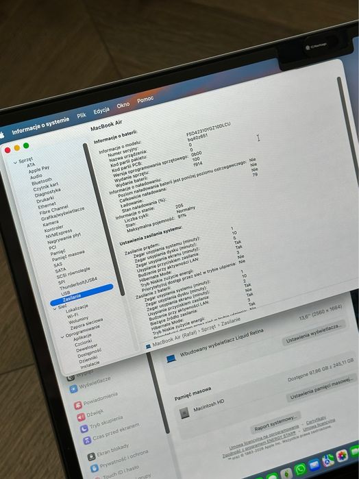 Apple MacBook Air M2 - 24GB Ram / 256GB SSD - Stan IDEALNY!