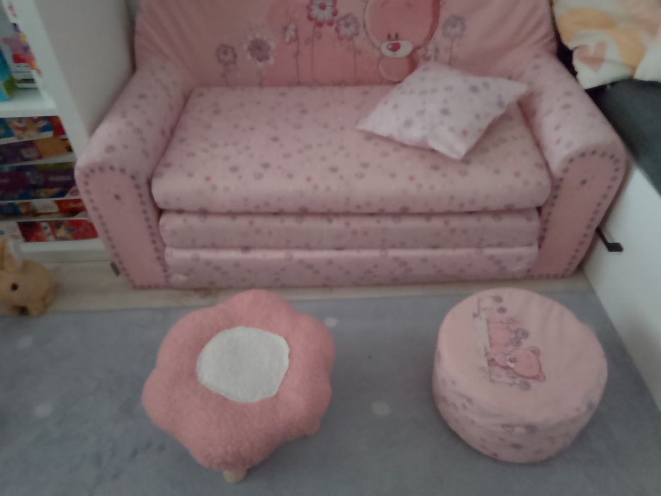 Sofa  dziecięca różowa