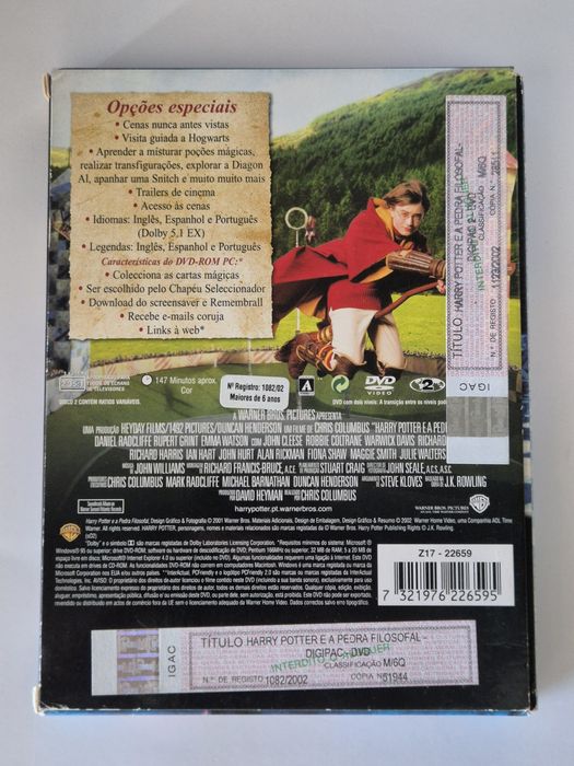 DVD Edição Especial Harry Potter e a Pedra Filosofal  (2 Discos)