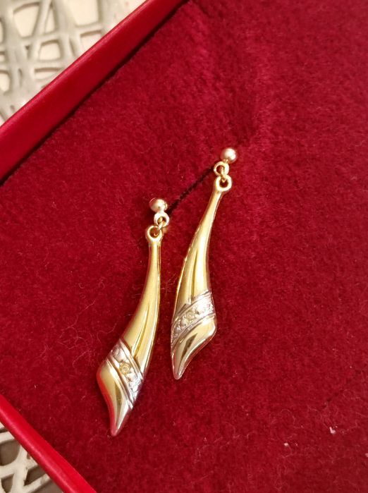 Śliczne złote kolczyki, próba 333 jak nowe.