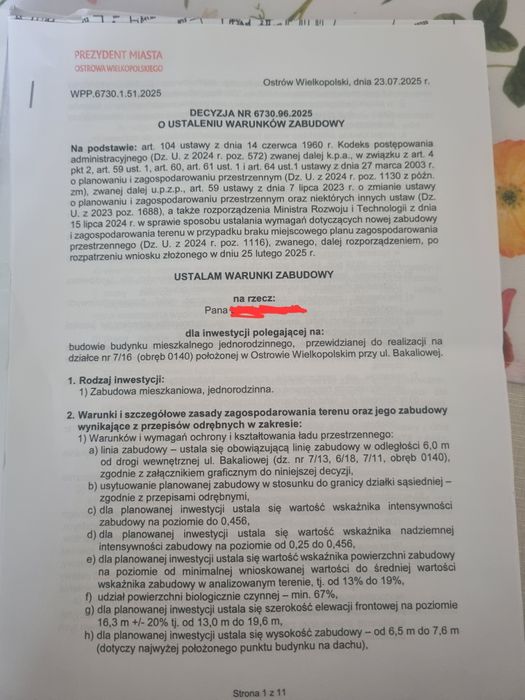 Działka budowlana ul. Bakaliowa Zębców
