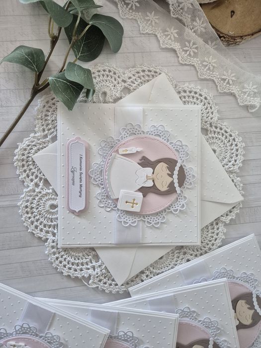 zaproszenie komunia dziewczynka chłopczyk personalizacja