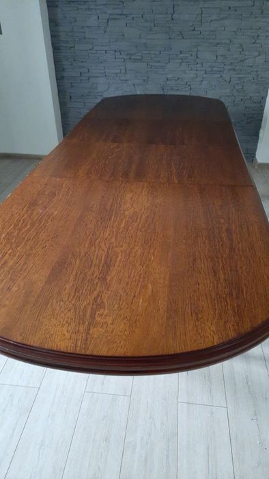 Stól i 6 krzeseł# szare krzesła