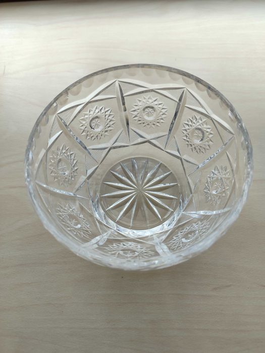 Kryształowa salaterka, owocarka, miseczka, PRL, vintage