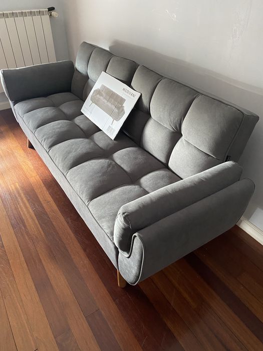 Sofa cama cinza rato
