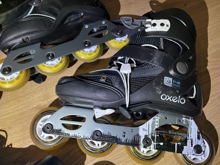 Patins em Linha Ajustáveis (37–40) + Mala – Quase Novos