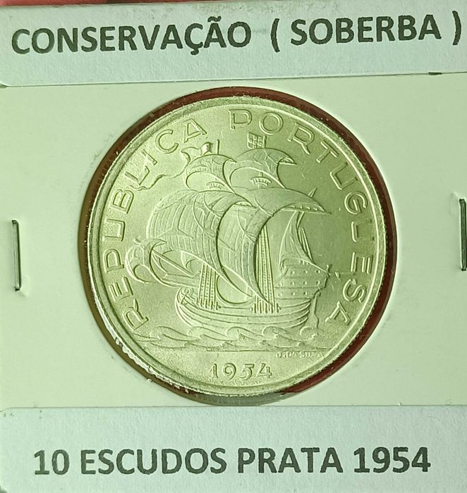 2 Moedas 10 escudos da 2ª República Portuguesa " Emissão Anual Prata "