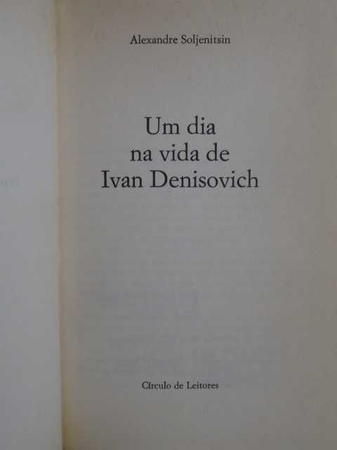 Um dia na vida de Ivan Deníssovitch de Alexandre Soljenítsin