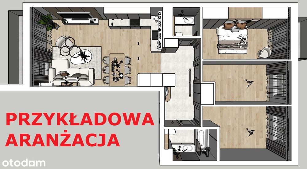 4 pok. | 7/7 piętro | 2 loggie | nowe bud. | gotowe do wykończenia