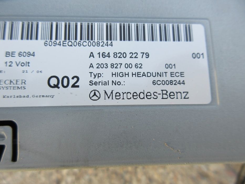 mercedes W164 GL X164 radio navi command