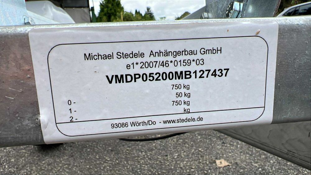 Przyczepka Stedele 750kg Platforma na 3 Motocykle  Ubezpieczona