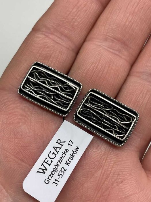 Warszawskie Srebrne Spinki do Koszuli - Oryginalne Etui 11,15g - ORNO