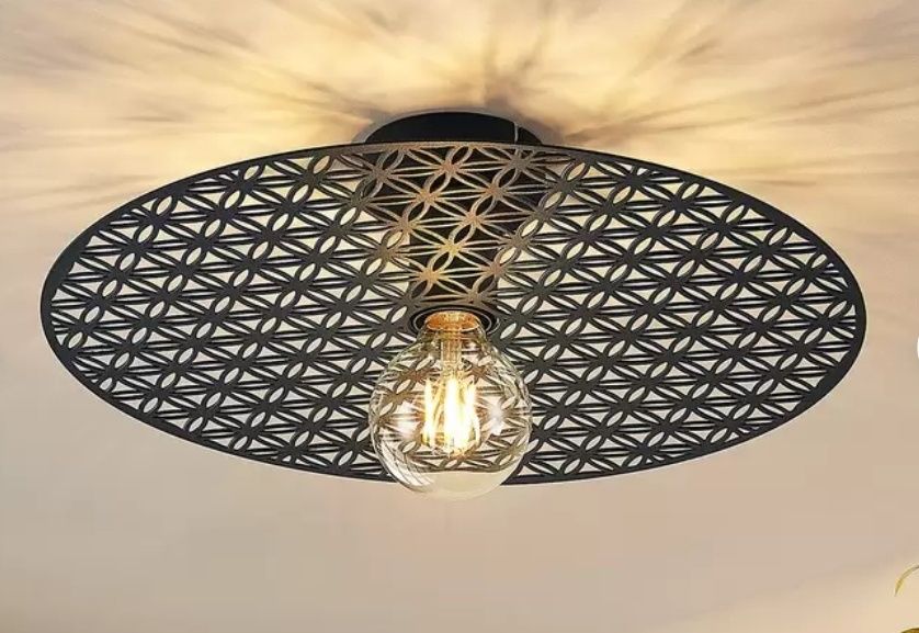 Lindby Aerin lampa sufitowa, okrągła, ornament