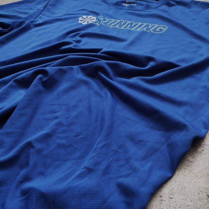 MĘSKA Koszulka Sportowa PREMIUM Granat Running Nike Dri-Fit Active