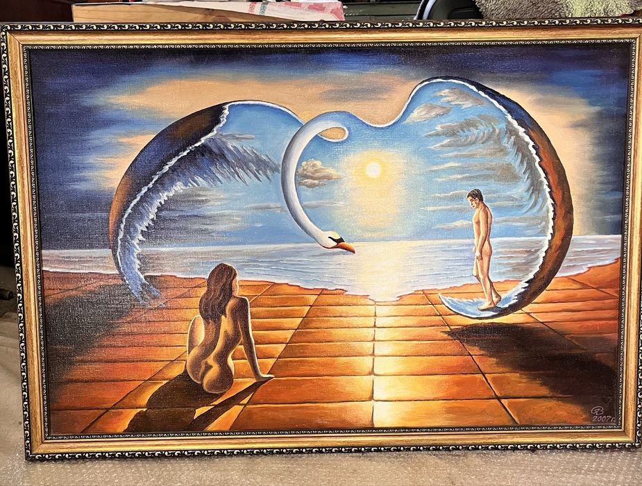 Картина олійними фарбами на холсті «На крыльях любви», 2007р. 61*92