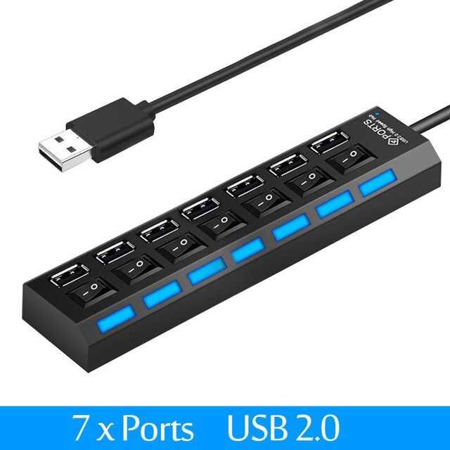hub usb 7 port z włącznikami