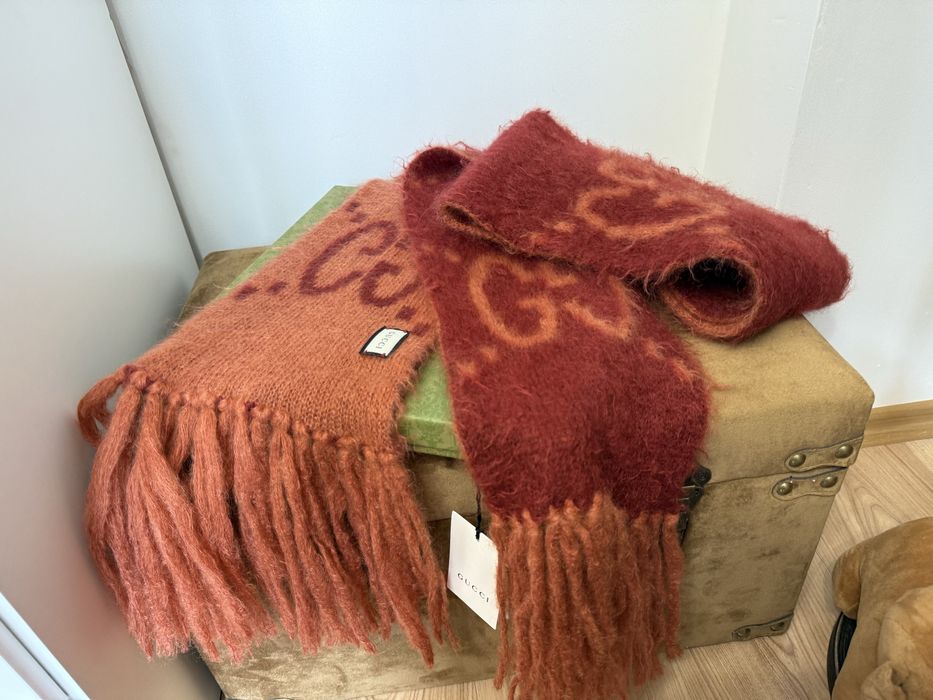 Piękny szal szalik gucci moher dlugi niedostepny model